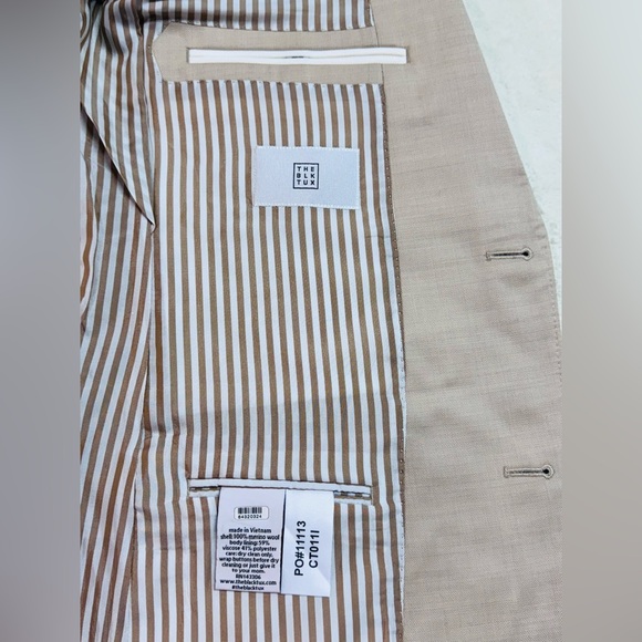 The Black Tux Tan Suit Merino Wool Wedding Event Suit - Picture 10 of 16